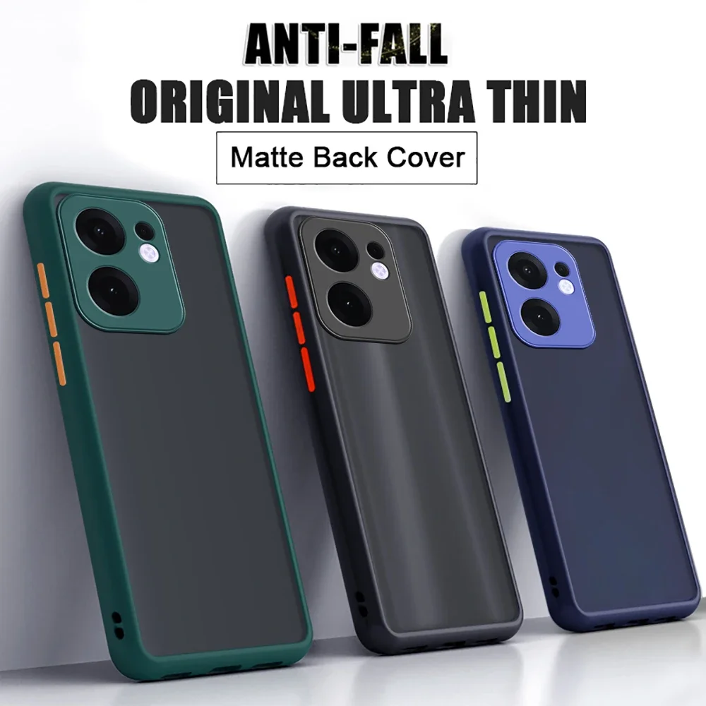 Shockproof Armor Matte Case with Clear Hard Back Cover and Soft TPU Frame