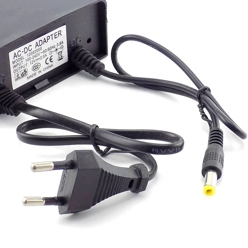 AC/DC 12V 2A 2000ma CCTV camera Power Supply adaptor Outdoor Waterproof EU US Plug Adapter Charger for CCTV video Camera power adapter power supply