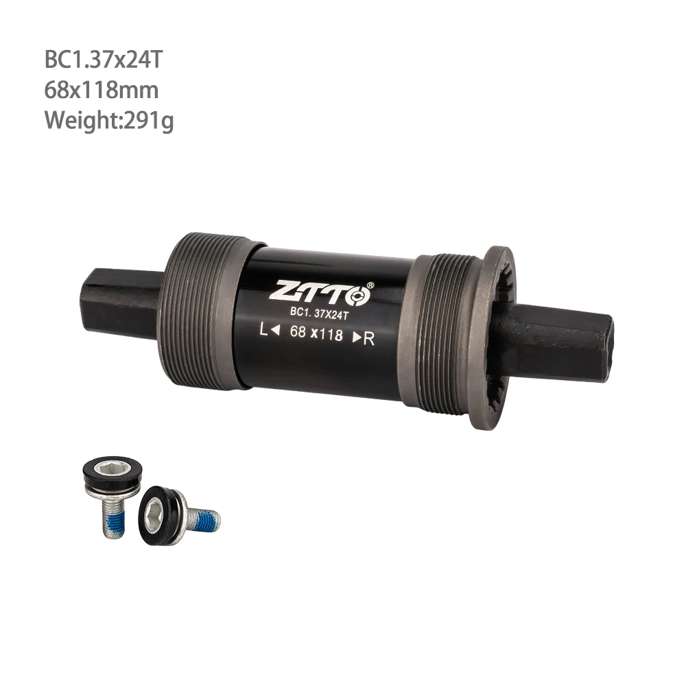Bicycle Bottom Bracket Bicycle Bottom Bracket Adapter Bicycle Bottom Brackets Adapter ZTTO BSA Bottom Bracket 118 120 122.5 124.5 127.5mmSquare Tapered Threaded For Axis Quare Hole Square Crankset For Fat Snow Bike