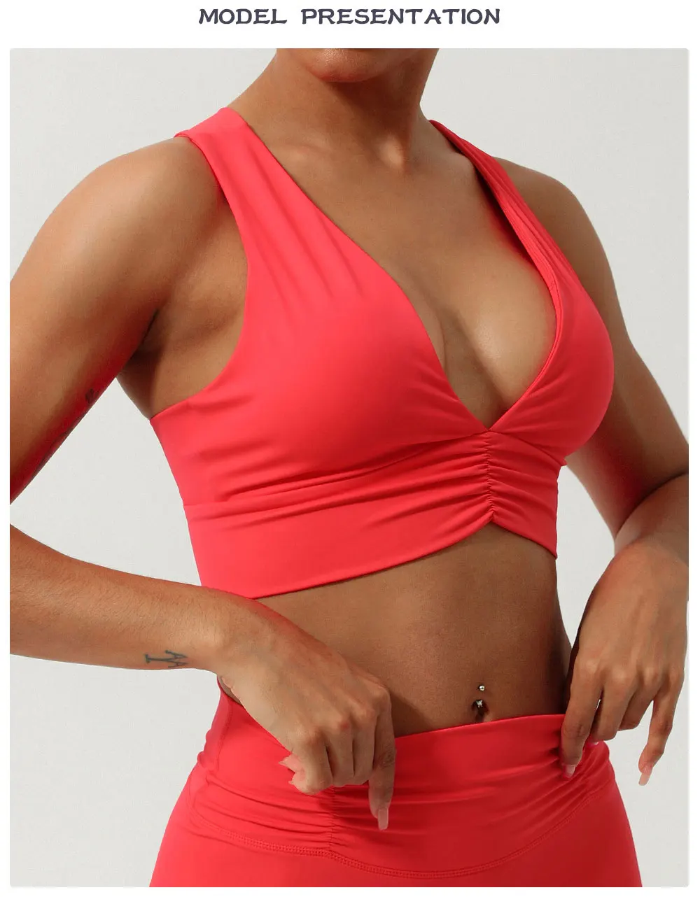 Cross Strap Sports Bra Back View