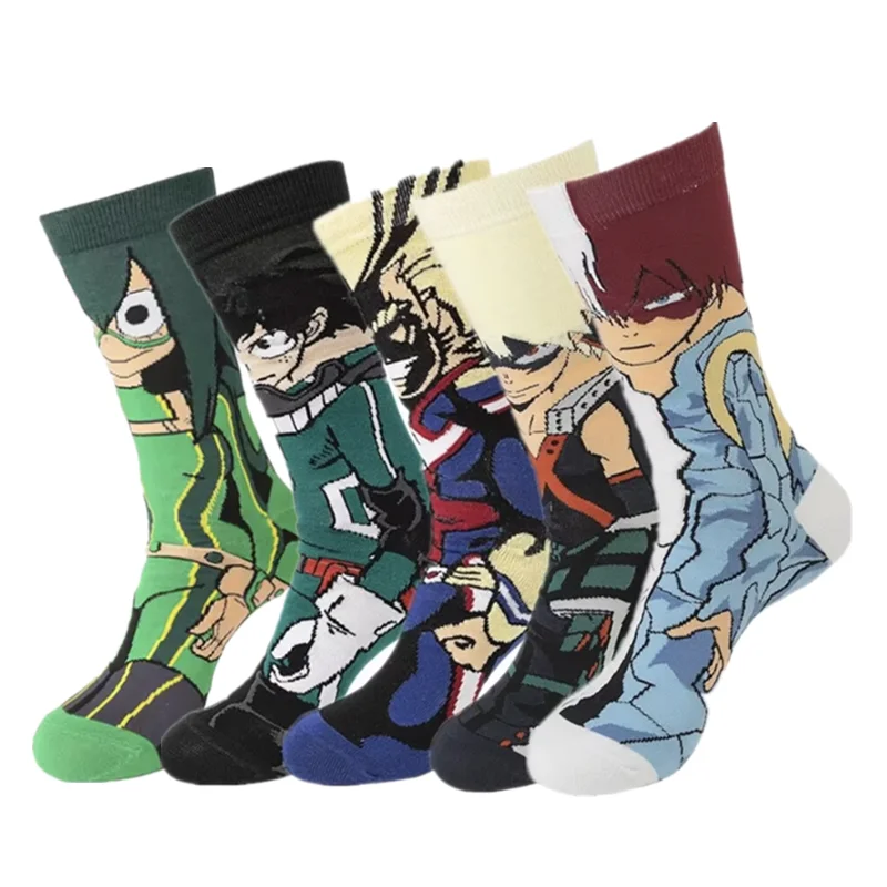 anime socks anime stockings Anime My Hero Academia Boku no Midoriya Izuku Bakugou Katsuki Todoroki Shoto Cosplay Socks Academia Sockings Accessories Prop