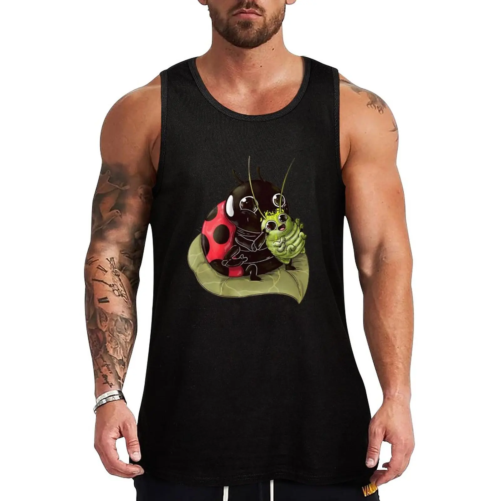 

New Cute Predators ladybug aphid Tank Top Man sleeveless shirt t-shirt for man Bodybuilding shirt