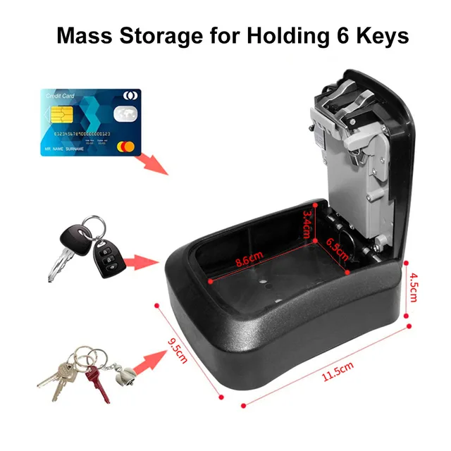 Intelligent Bluetooth Mobile App Password Unlock Key Safe Box Zinc Alloy Waterproof Homestay TT Lock Box Secret Storage Padlock 5