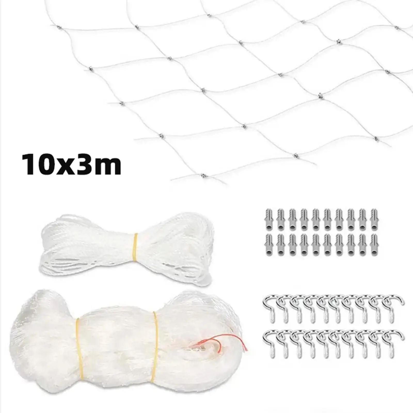 고양이 발코니 그물망 10 x 33피트 나일론, 고강도, 강화 보호 장벽, 테라스용 애완동물 발코니 스크린 펫 메쉬 펜스