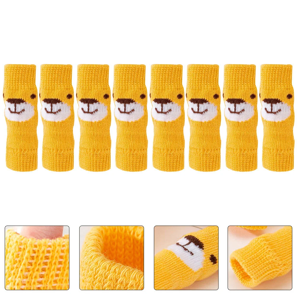 

Knitted Dog Leg Warmer Dog Boots Breathable Socks Reinforcement Dog Hock Protector Small Medium Dogs Cats Yellow