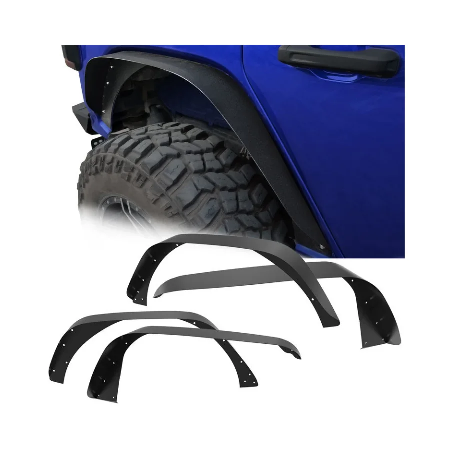 

PLUSBEAM Steel Auto Parts Wheel Mudguard Arch Flares Fender Widening Strips 4x4Offroad Accessories Fender Flares for Wrangler JK