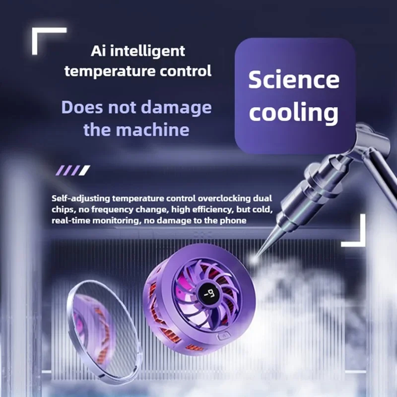 GD35 휴대 전화 4 기어 PUBG 게임 쿨러 반도체 냉동 자기 냉각 라디에이터 for IPhone 12 13 14 15 Pro Max