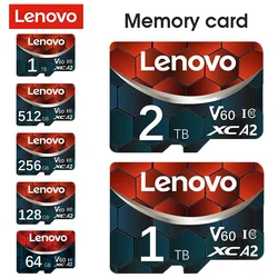 Lenovo Micro tf SD Card 2TB Smart A2 Class10 Flash High Speed SD Memory Card 1TB 128GB 256GB Cartao De Memoria For Phone/Camera