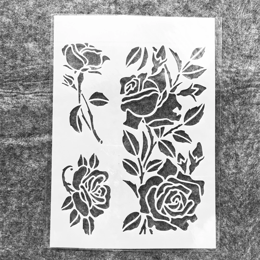 Layering Stencils Template A4 29cm Flowers Diy Layering Stencils