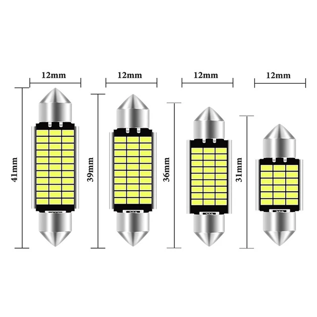 10pcs C5w LED Festoon Dome 3014 LED CANBUS No Error Free 31mm 36mm 39mm  41mm Car Interior Reading Lamps Parking Light - AliExpress