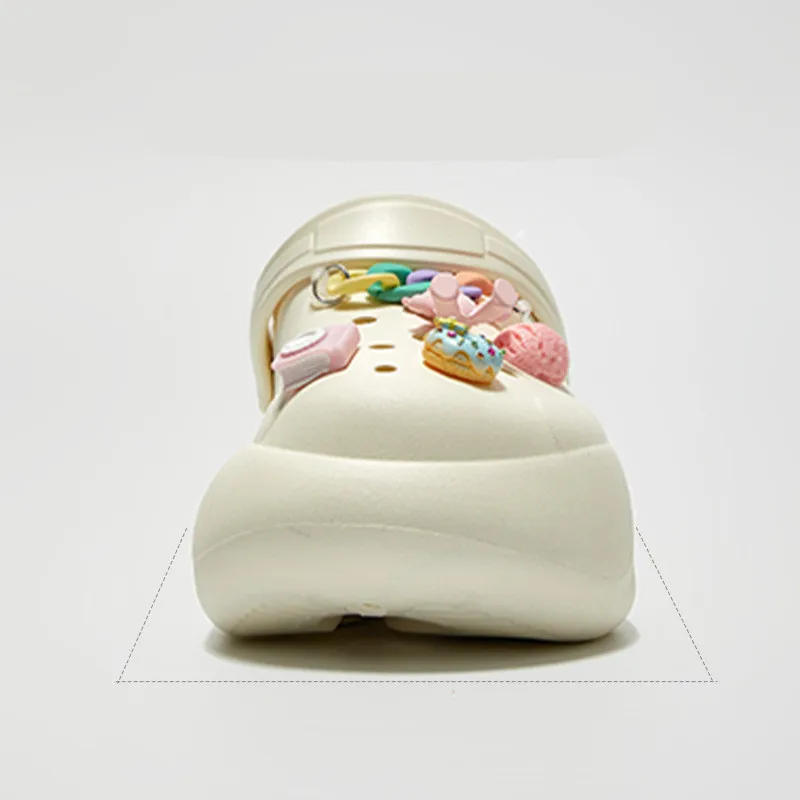 Love home hole shoes wear sandals outside in summer women's thick soled increased EVA home shoes personalized decorative beach