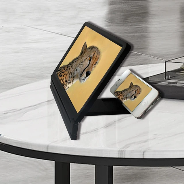 3D Mobile Phone Screen Amplifier Magnifier Amplifying Stand Movie Portable Foldable Desktop Bracket Glass Smartphone Holder 1