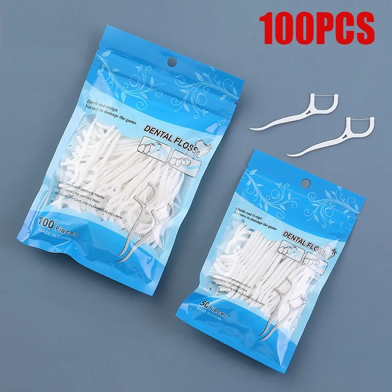 Toothpick Set, Interdental Brushes, Dental Floss Sticks, Retractable Toothpick, Toothpicks Set 100pcs Dental Floss Flosser Picks Toothpicks Teeth Stick Tooth Cleaning Interdental Brush Dental Floss Pick Cleaning Tooth