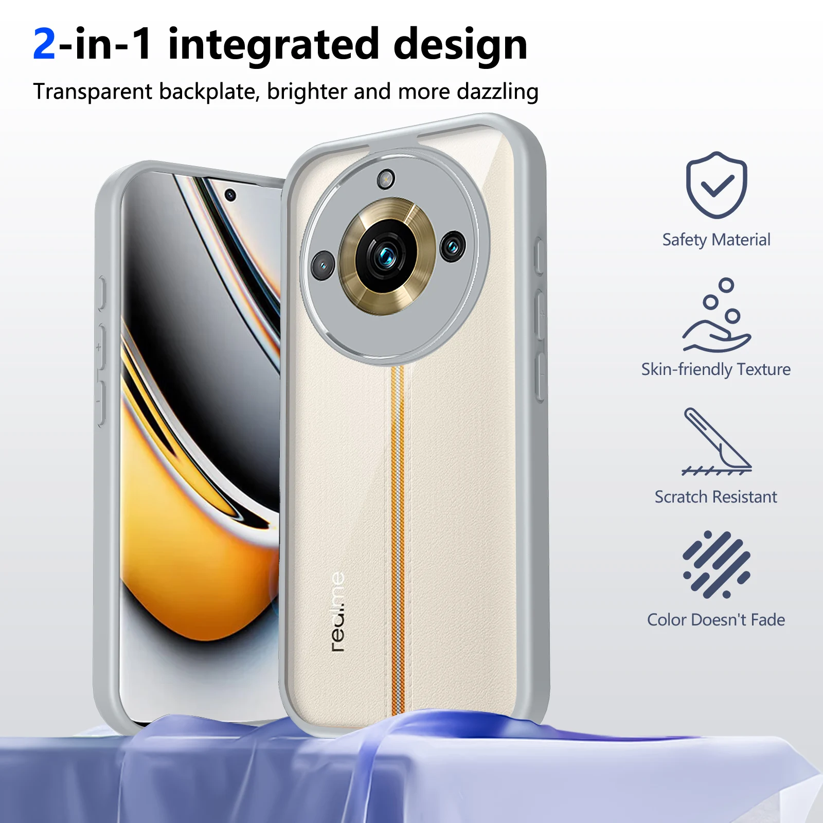 Clear Protective Phone Case with Camera Lens Protection