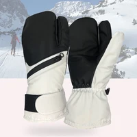 Men Women Teens Winter Warm Skiing Gloves Water Repellent Thickened Warm Touch Screen Five Fingers Mittens for Ski&Snowboard 1