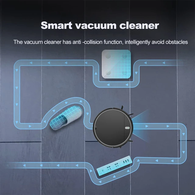 Robot Vacuum Cleaner Auto Reharge APP And Voice Control Sweep and Wet Mopping Floors With Timing Electric Control Water Tank 6