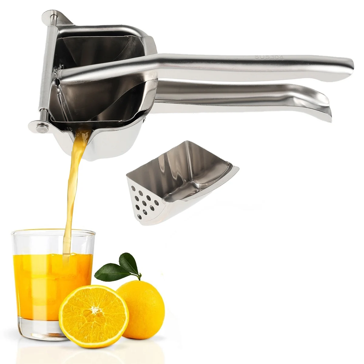 Nouveau presse-agrumes manuel robuste en acier inoxydable 304 pour citrons et oranges._voghion.com