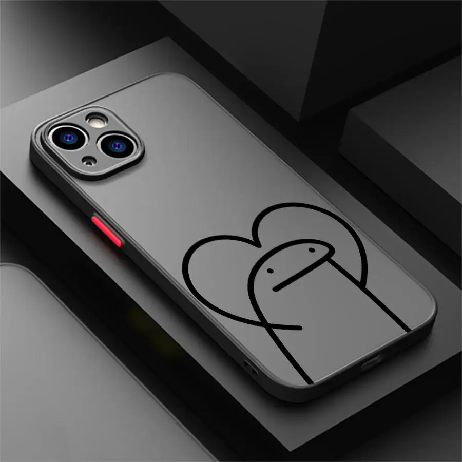 Playful Cartoon Matchman Shockproof Matte Transparent Phone Case