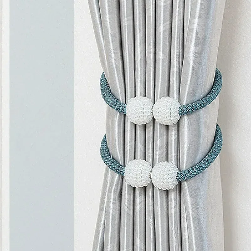 Pearl Magnetic Curtain Clip Curtain Holders Tie Back Buckle Clips Hanging Ball Buckle Tie Back Curtain Decor Accessories