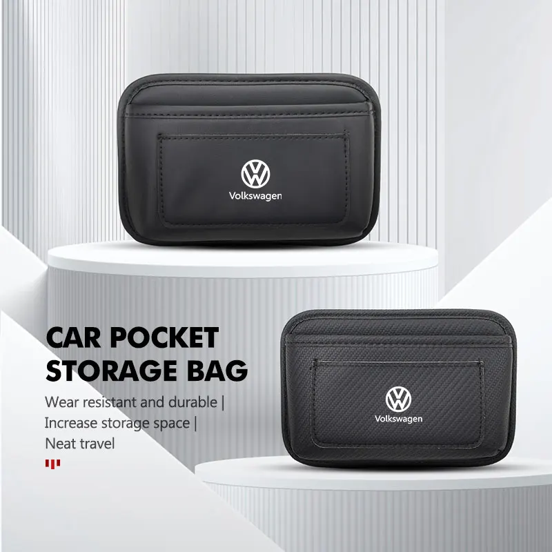 폭스바겐 VW 자동차 엠블럼 도어 사이드 포켓 걸이식 수납 가방 폰 카드 골프 4 5 6 7 폴로 제타 사기타르 마고탄 파사트 B5