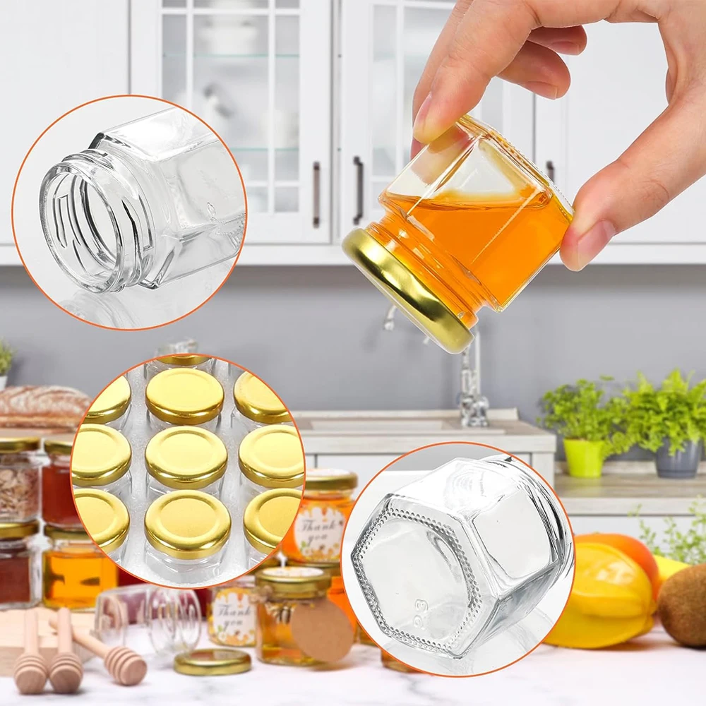 Lot De 6 Bocaux Mason à Large Ouverture En Verre Avec