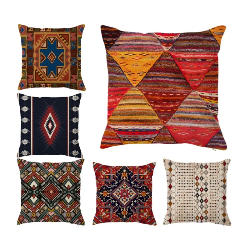 

Bohemian Decorative Geometric Sleeping Pillowcase Cojines 45x45 Luxury Homful Gift Vintage Cushion Cover Home Decors DF264
