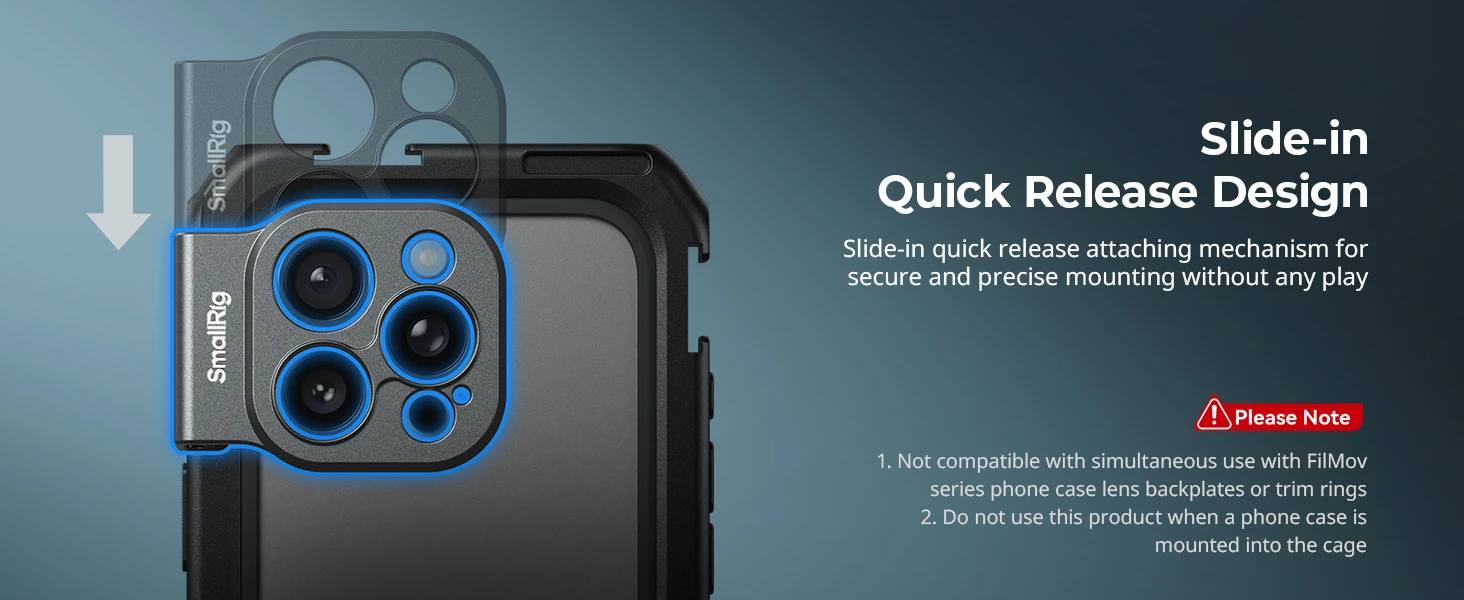 17mm Threaded Lens Backplate for iPhone 16 Series Cage, Quick Release Phone Lens