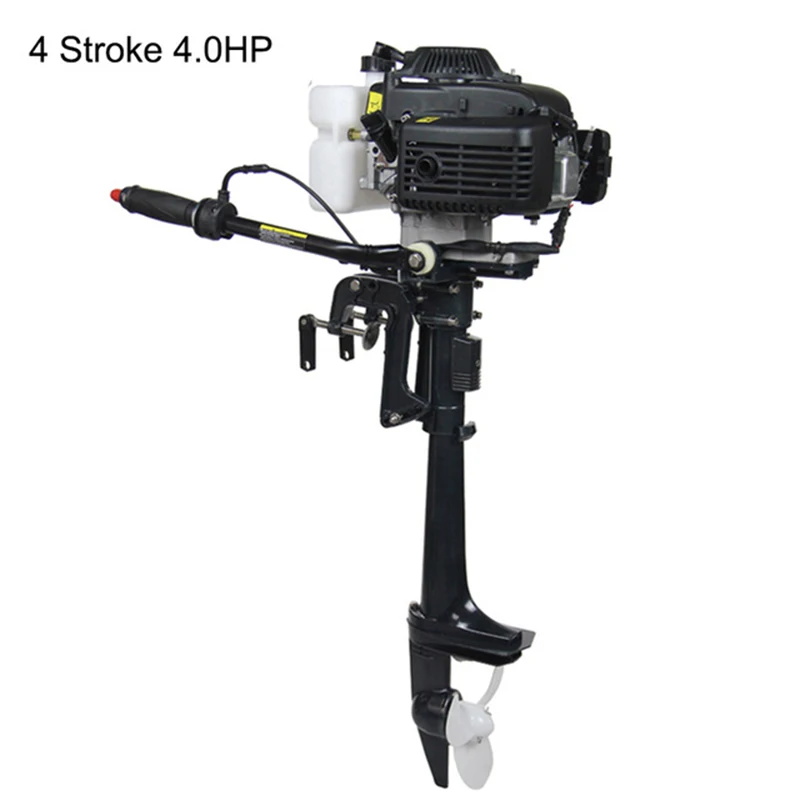 4 Stroke 4.0HP Boat Engine Motor with Manual Tilt, Air Cooling 360° Steering CDI Ignition, for Kayaks Canoes Dinghies Boat steering column flange ignition motor esl elv for 2005 2020 toyota crown lexus es240 es350 is300 45020 3a 6 89998 30 01