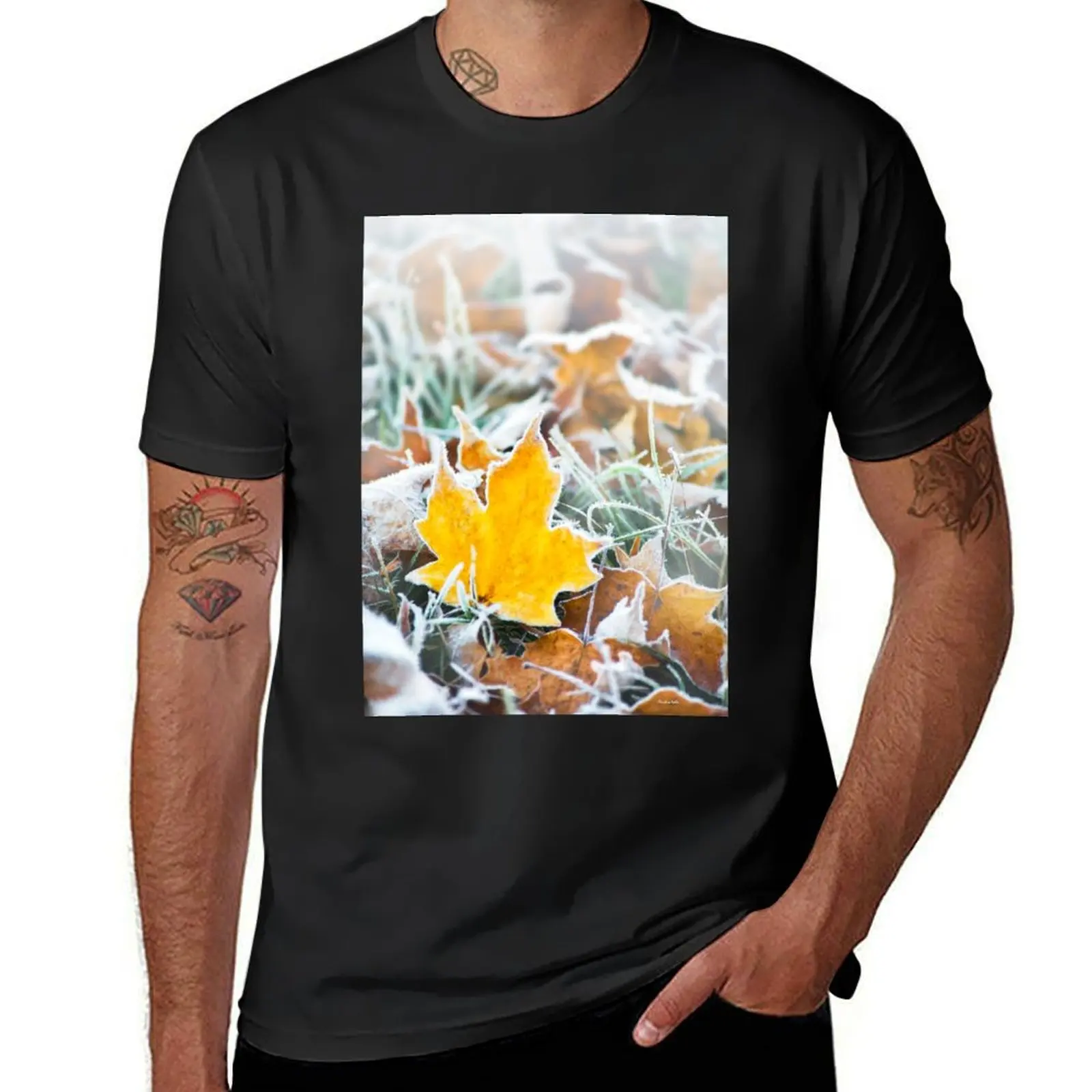 

Frosty Leaf T-Shirt animal prinfor boys summer top vintage clothes designer t shirt men