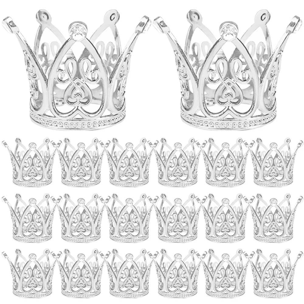 Mini Corona Per Torta - Decorazione Tiara Con Strass E Perle - Oro E