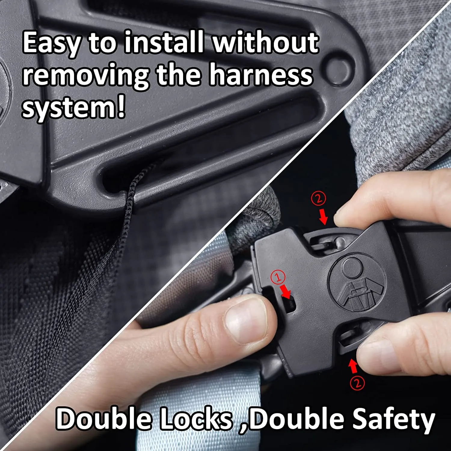 Baby Stroller Car Safety Seat Belt Adjustable Highchair Safety Harness Positioning Lock Buckle Anti Escape Child Baby Chest Clip