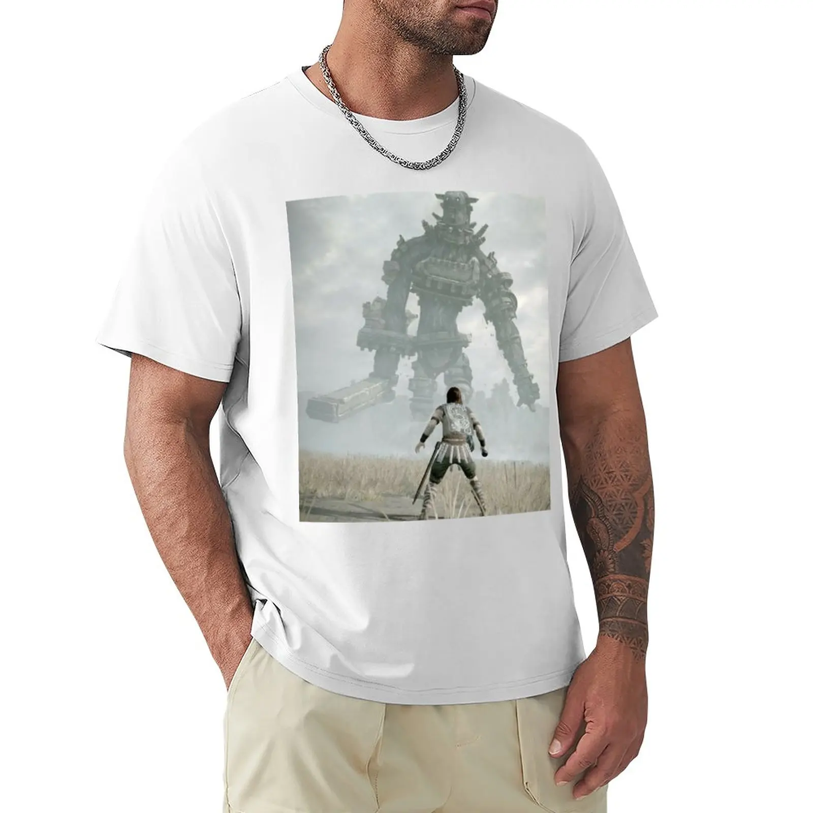 Shadow Of Colossus T-Shirt Ragazzi Animal Print Shirts Graphic Tees Sport Fans Manica Corta Tee Men