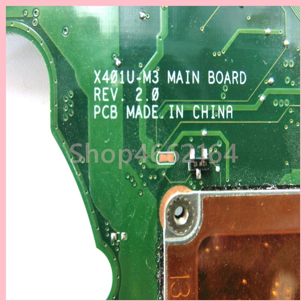 com E11200 E2-1800 Cpu 2gb Ram Mainboard para Asus X401 X401u X301u X501 X501u Laptop Motherboard 100 Testado ok Usado X401u-m3 - Imagem 2
