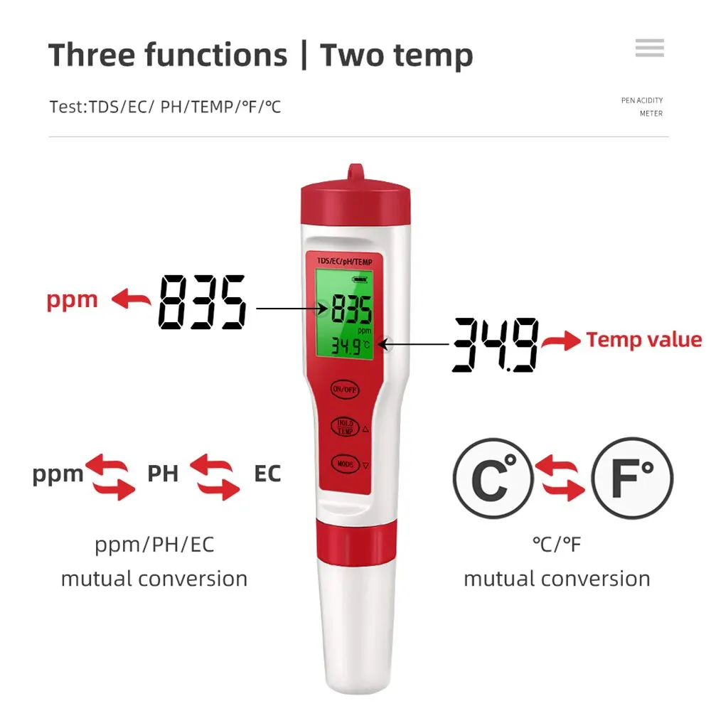 PH TDS EC µ 跮    ׽,  ļ , 4 in 1