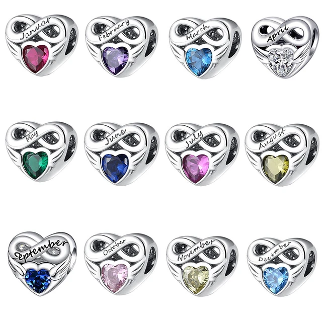 Buy MUERDOU Birthstone Charm for Pandora Charms Bracelet 925 Sterling  Silver Bowknot Birthday Crystal Charms for Bracelet and Necklace (June)  (January) at Amazon.in