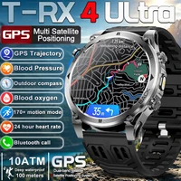 Montre connectée tactique multisports pour homme T-RX 4 Ultra avec GPS, boussole, étanchéité, appels, SpO2, suivi cardiaque 24h/24 1