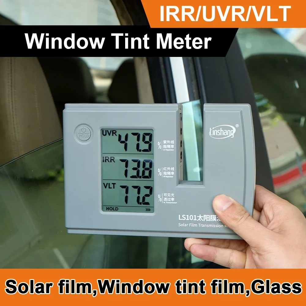 Solar Film Tester Window Tint Measurement Device LS101 20mm Measuring Thickness Simple Operation UV 365nm and IR 940nm VLT Stick