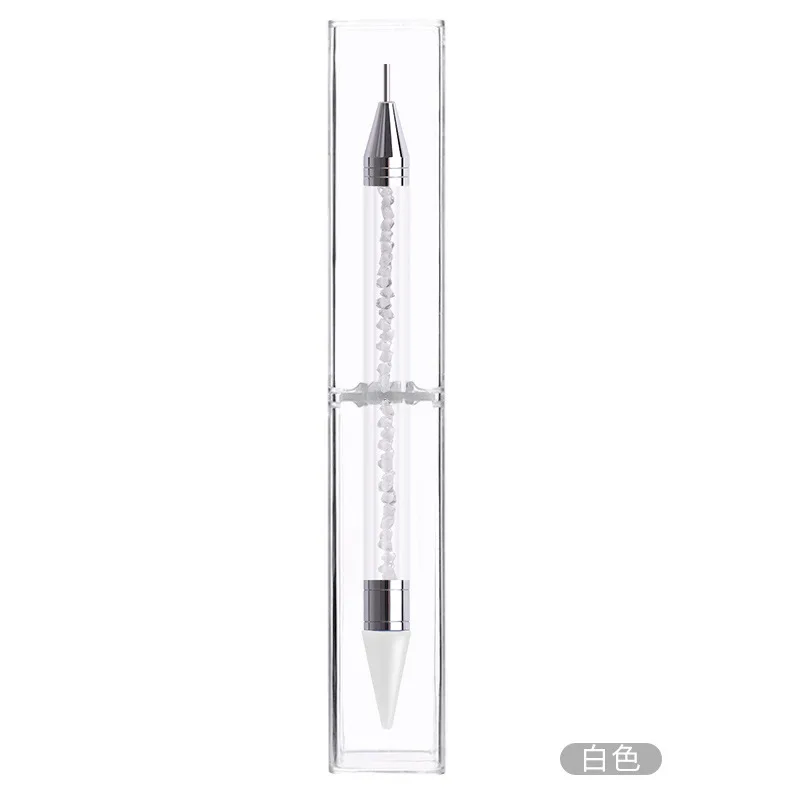 1PC Dual Heads Acrylic Metal Dotting Wax Pen Rhinestones Gem Picker Crystal Picking Nail Art Studs Dotter DIY Point Drill Tools 6