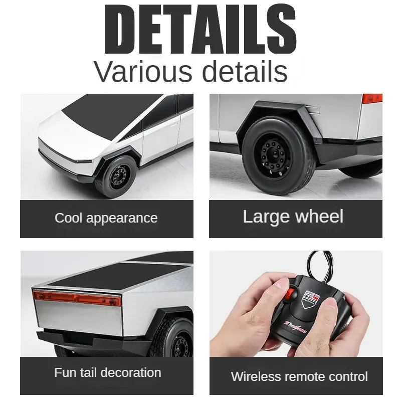 Explosive Cyberpickup electric cool remote control car Tesla remote control  children's toys wholesale stall large birthday gift 4