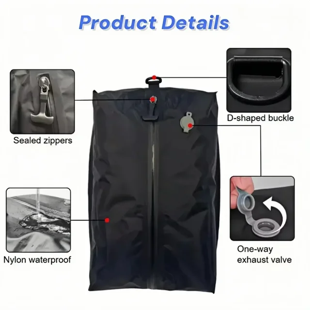 Vacuum Storage Bags for Clothes, Thickened TPU Air Tightness Compression Bags for Home Travel Moving, Waterproof Space Saver 5