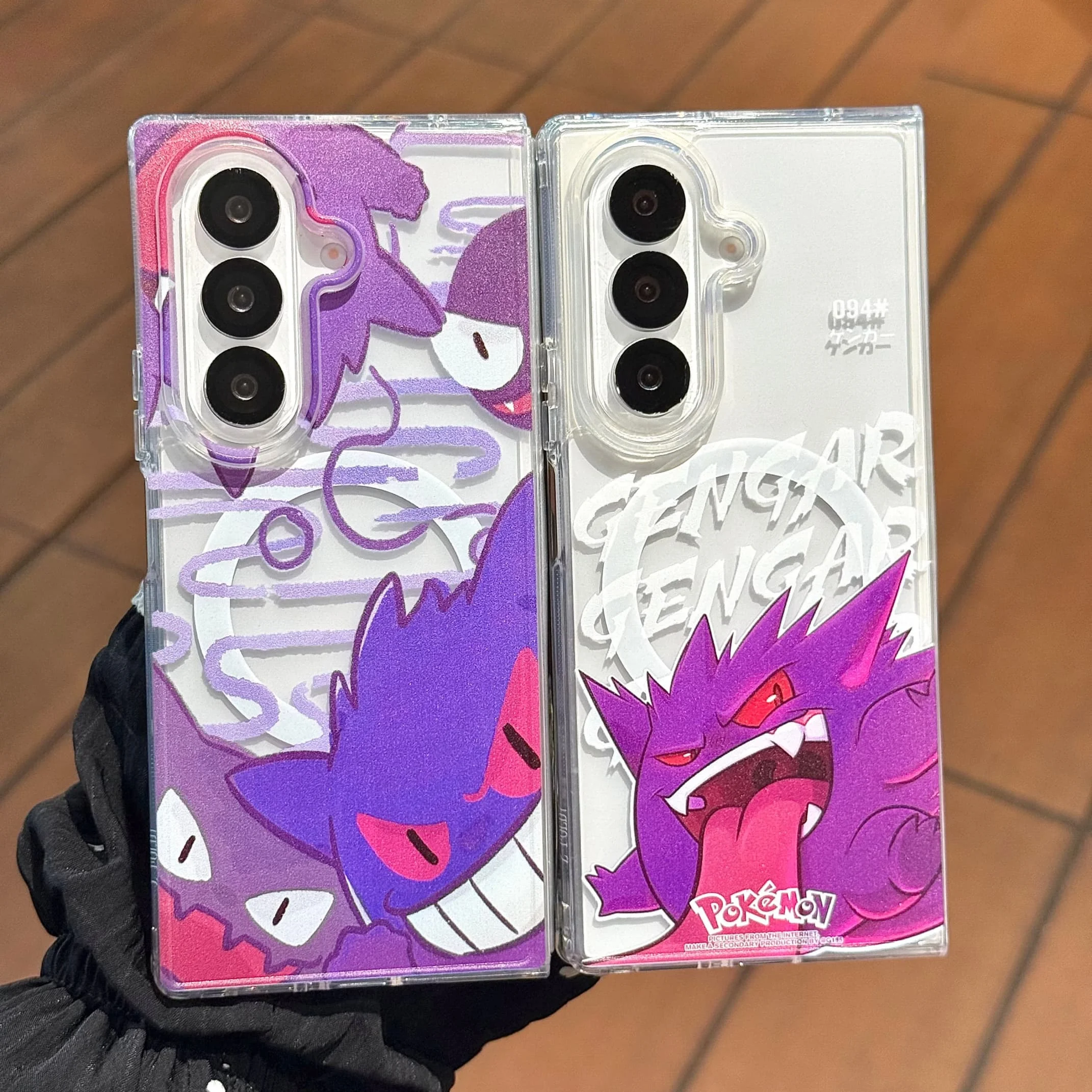 Gengar Cartoon Shockproof Phone Case with Rope Strap Pendant