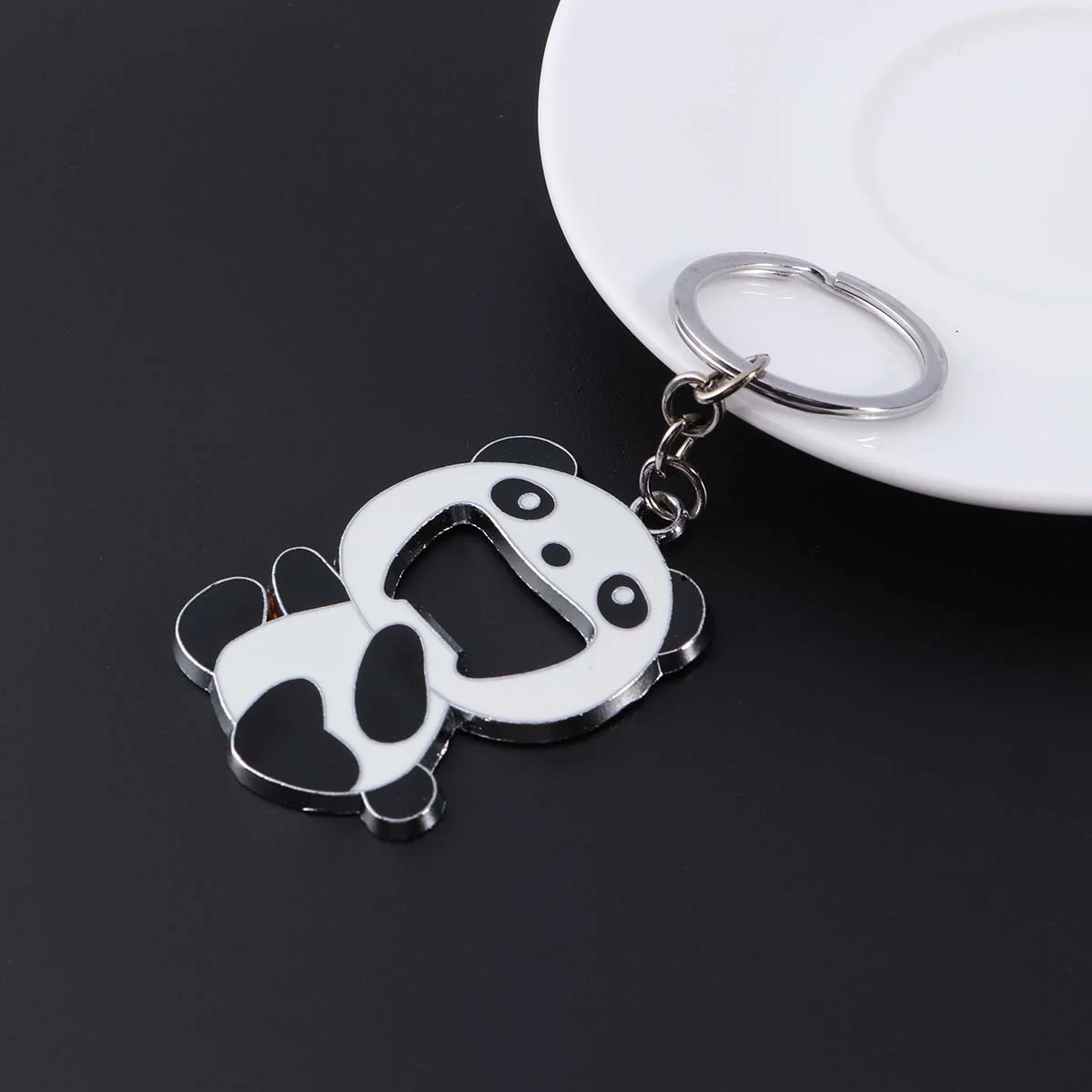 

Cute Panda Key Chain Home Kitchen Dinner Accessory Tools Beer Soda Bottle Opener Key Ring Holiday Gift Hotel Bar Supplies A35