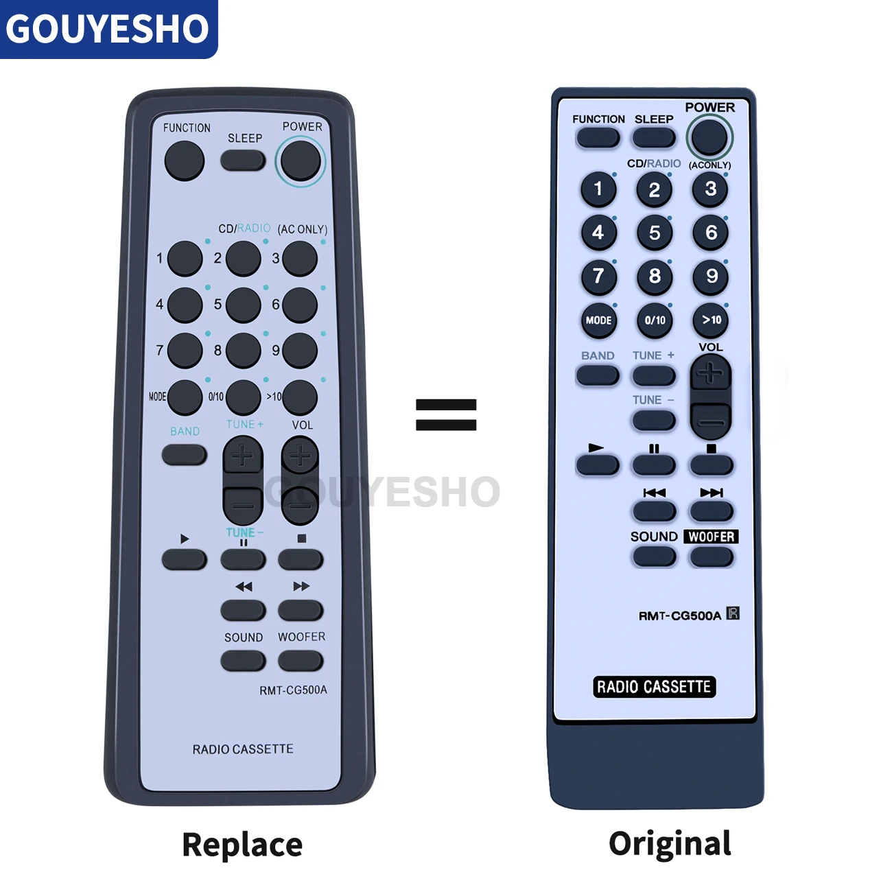 Per Sony Rmt-Cg880A Rmt-Cg500A Rmt-Cg50A Rmt-Crs60A Cfd-Rg880Cp Cfd-G50 Cdf-G35 Xplod Cd Radio Registratore A Cassetta Telecomando
