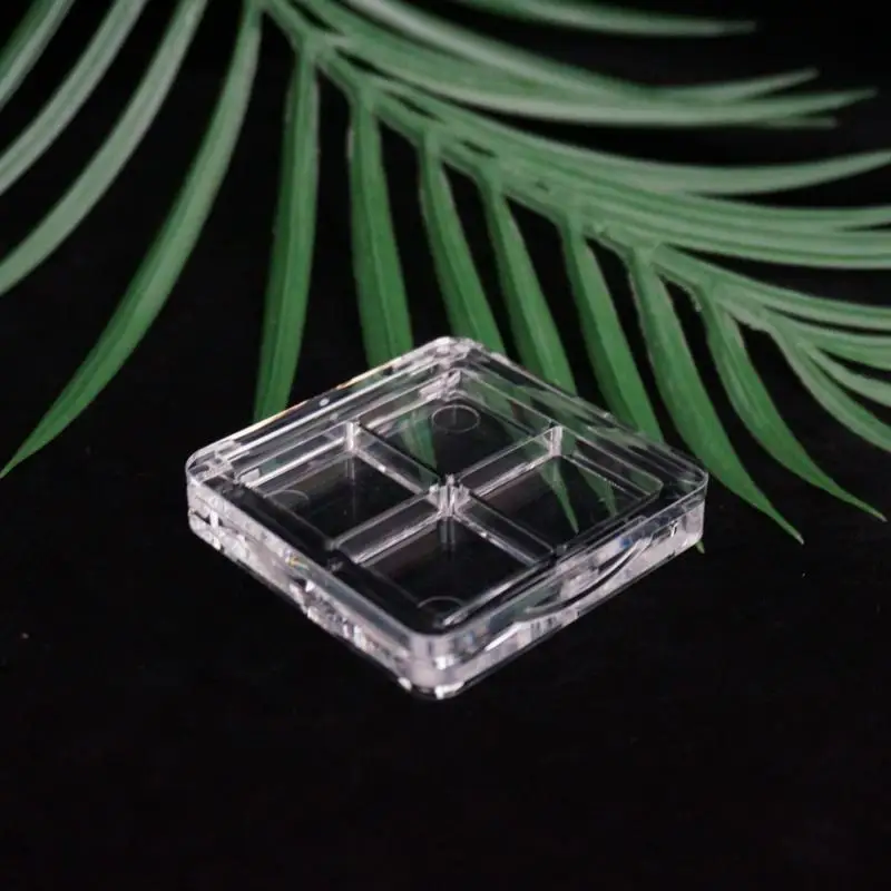 

Square Transparent Grids Empty Eyeshadow Dish Makeup Palette For Concealer Lipstick Blush Loose Powder Storage Box