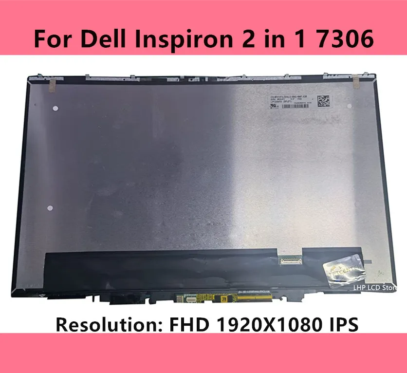 13.3" LCD Touch Screen Digitizer For Dell Inspiron 13 7306 2 in 1 P124G