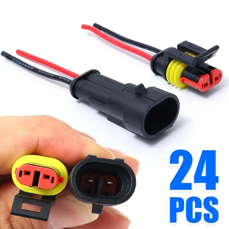 Car Waterproof Seal Electrical Connector Auto Motorcycle Marine Waterproof Male Female Electrical Connector Plugs with Wire 2P plug connectors,electrical connectors