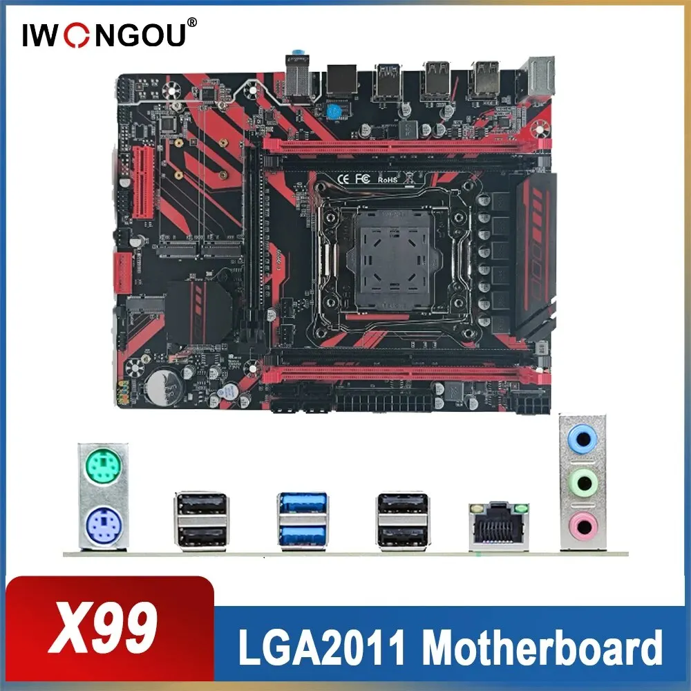  IWONGOU X99 Motherboard LGA 2011-3 Support Intel Xeon E5 V3 Motherboard Processor and Memory Kit Supports Placa Mae DDR4 64G M.2 