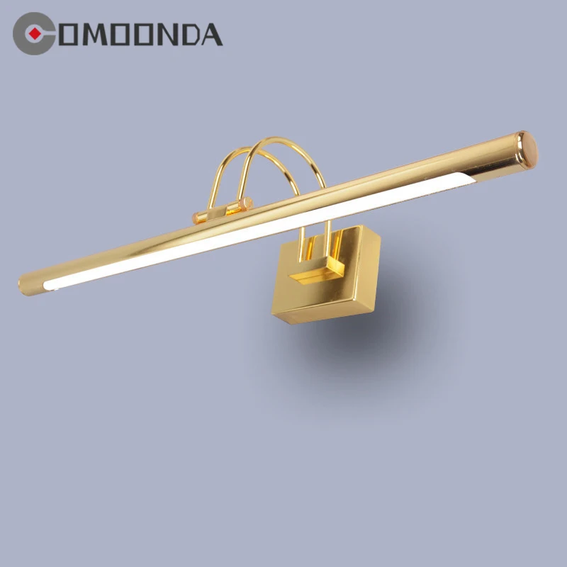 Hotel Bathroom Dressing Table Wall Lamp Metal Plating Body Up Down Sconce Lighting Bedroom Decoration Bathroom Mirror LED