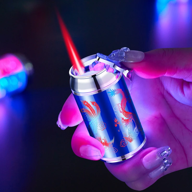 Новинка 2024, мини-Ветрозащитная зажигалка, светящаяся компактная портативная Зажигалка для сигарет, женские дымовые аксессуары, Бесплатная доставка