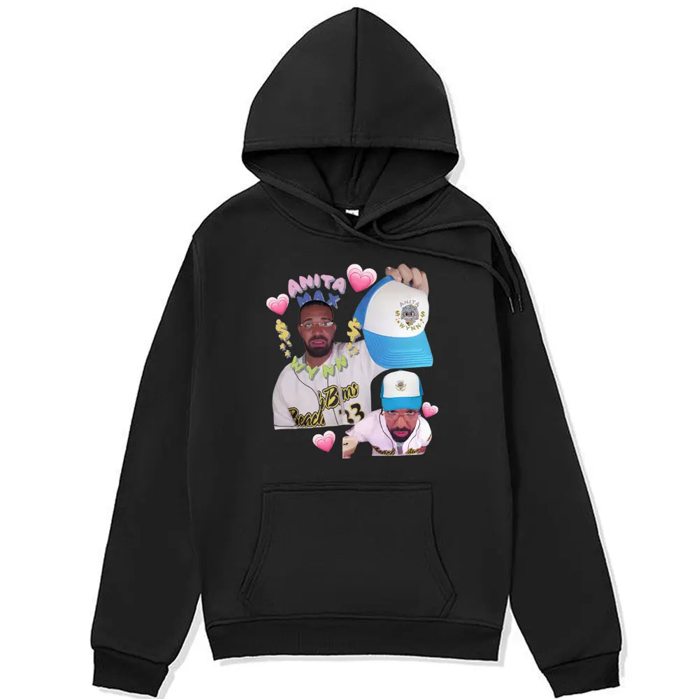 Rapper Anita Max Wynn Love Print Hoodies Male Fashion Hip Hop Harajuku Sweatshirts 2024 Autumn Winter Oversized Hooded Unisex
